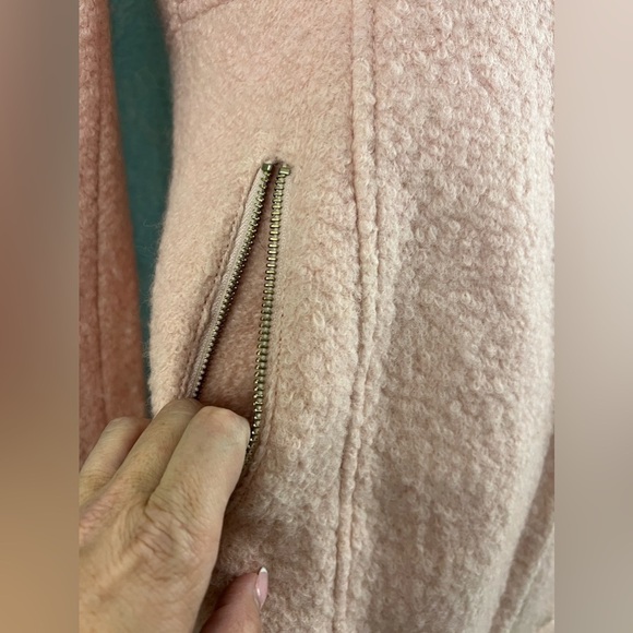 Guess Pink Double Breasted Bouclé Cutaway Coat - Size PXS - Picture 7 of 16